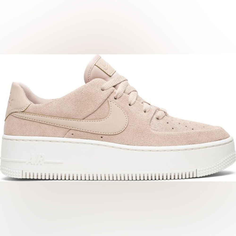 Pink Suede Platform Nike AF1’s Size 6.5